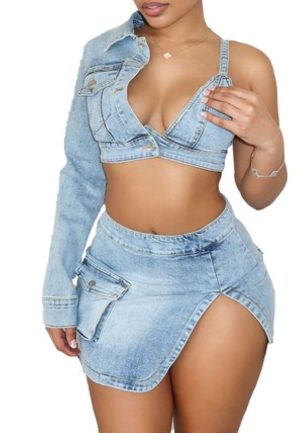 Irregular Denim Set